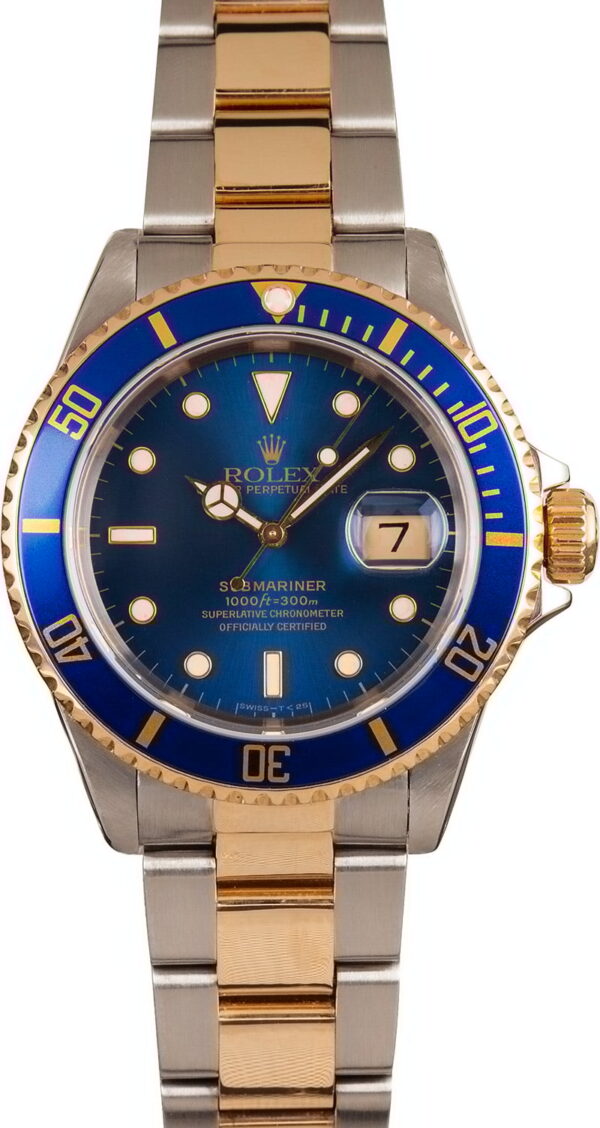 Replica Watches Usatwo Tone Rolex Submariner 16613 Blue Dial